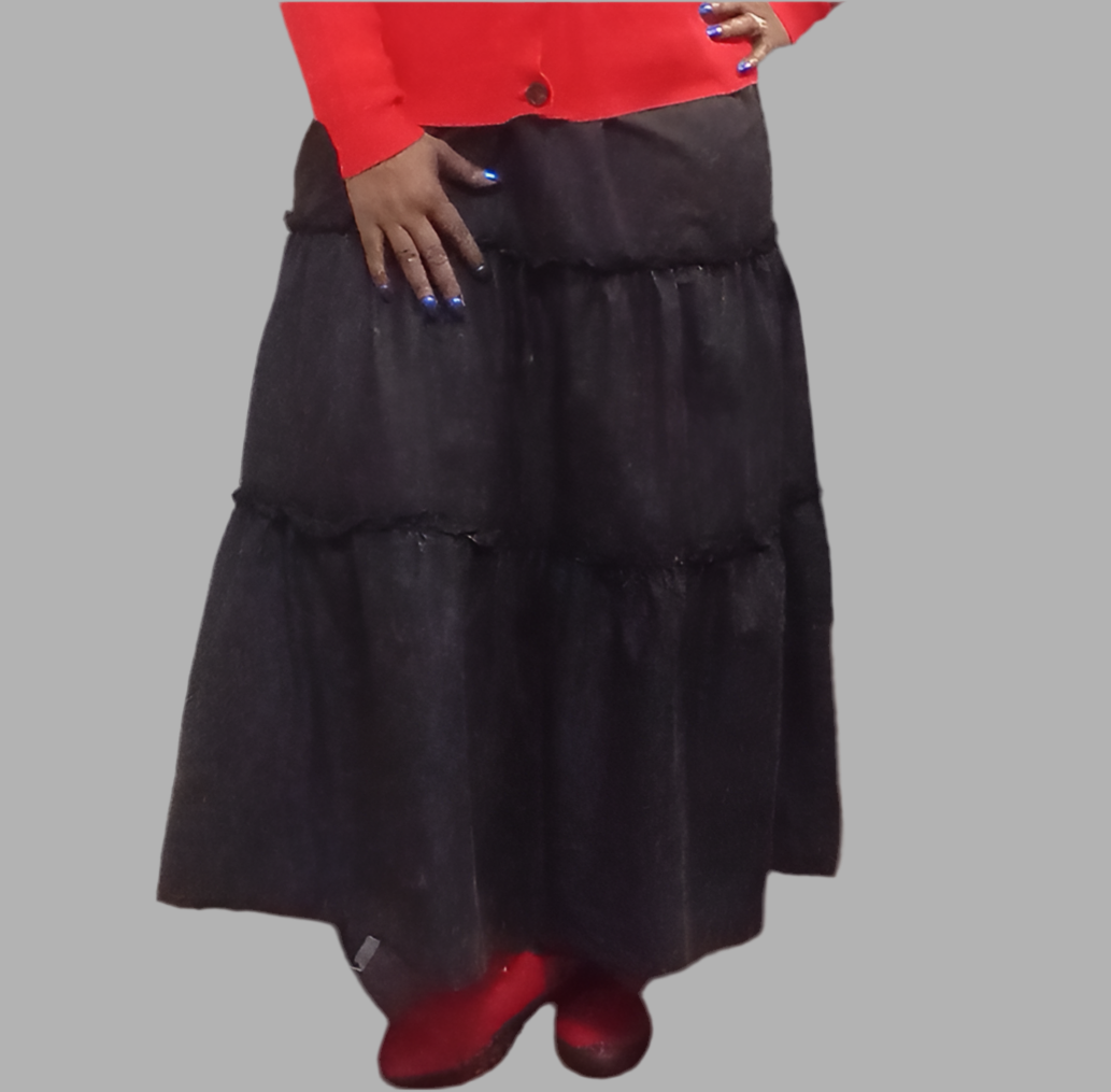 Onyx Tiers Maxi Skirt